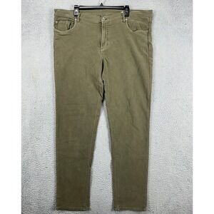 Faherty Straight Jeans Mens 40 Olive Green Casual 5‎ Pocket Stretch Denim Pants
